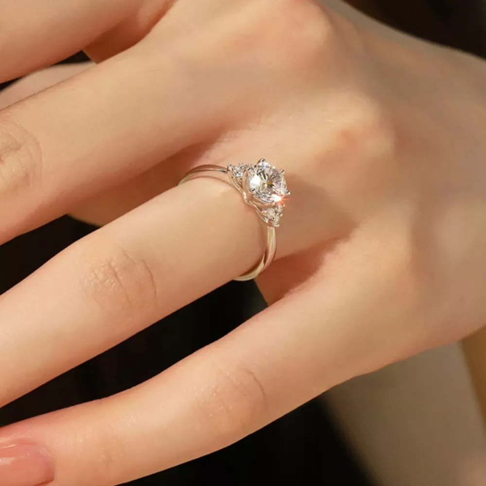 1 Carat Moissanite 925 Sterling Silver Ring, image 6