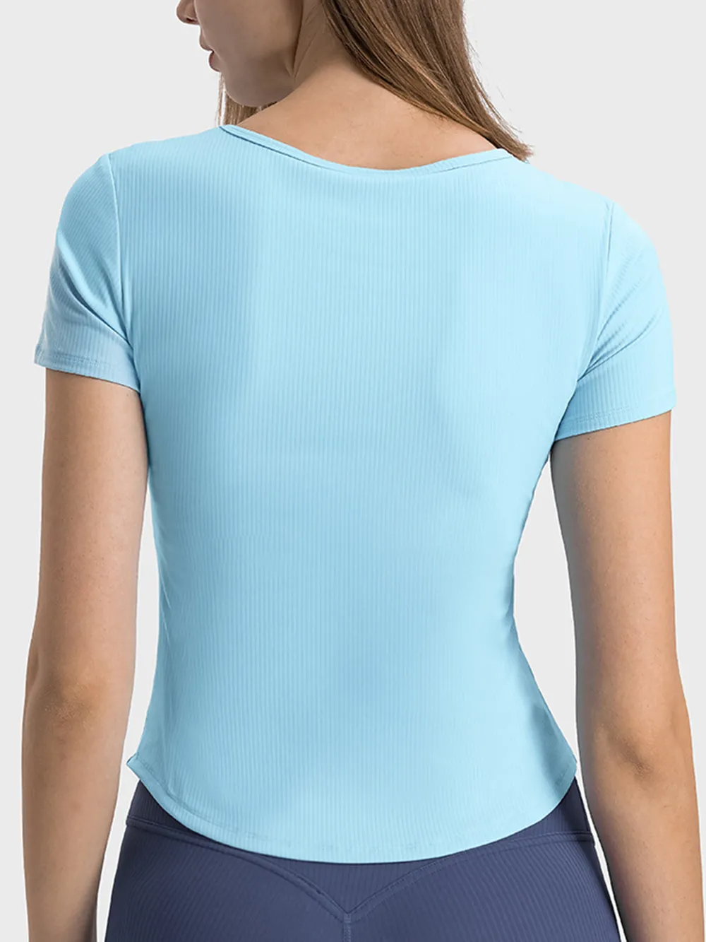 Notched Short Sleeve Active T-Shirt, image 11