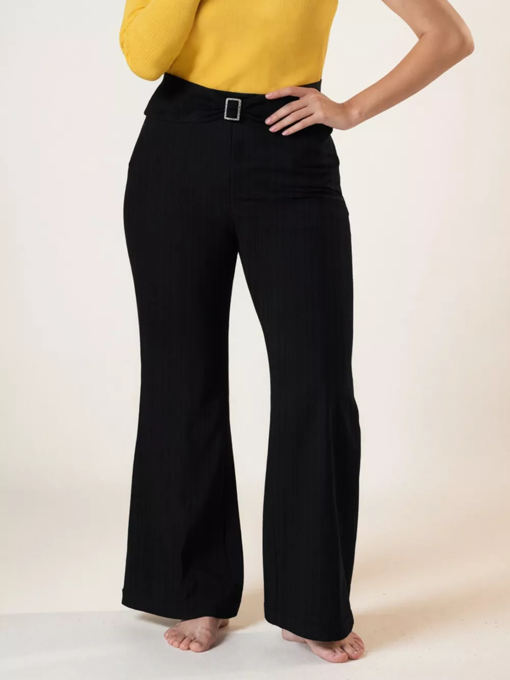 Plus Size High-Waisted Flare Pants