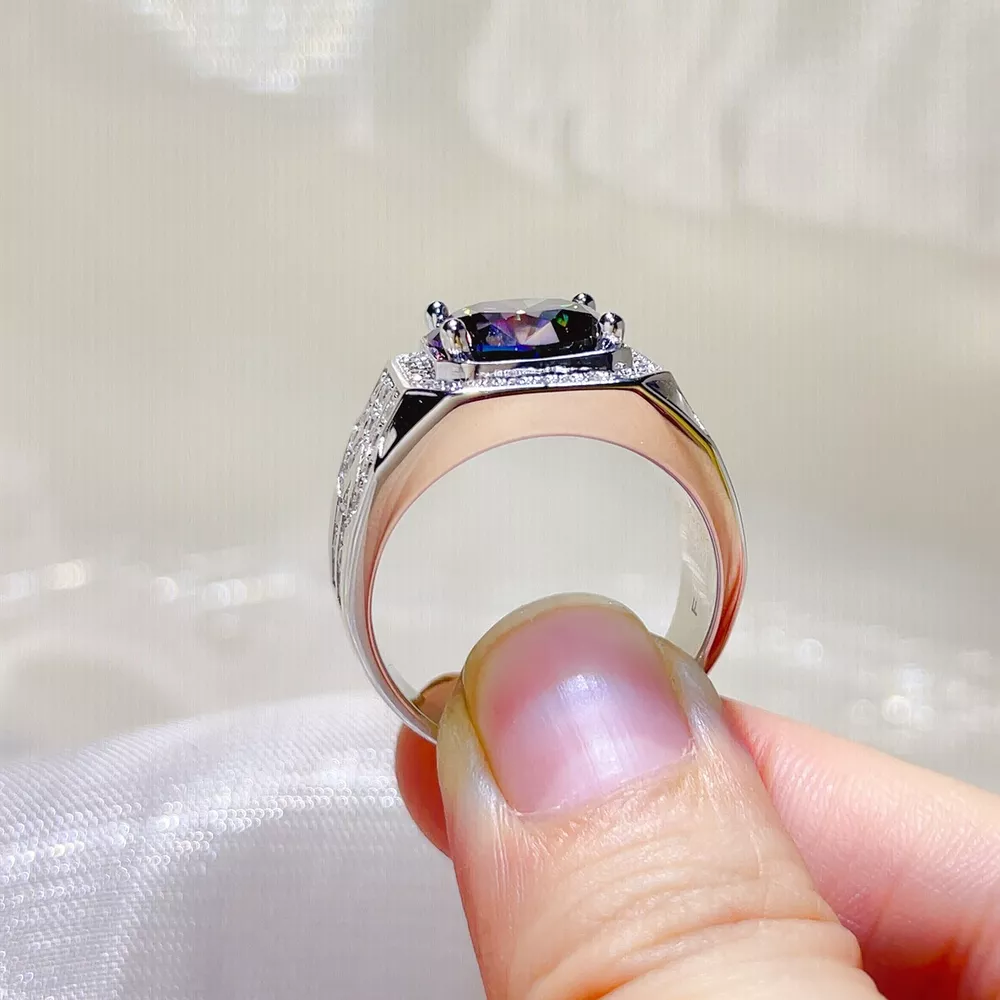 5 Carat 925 Sterling Silver Moissanite Ring, image 3
