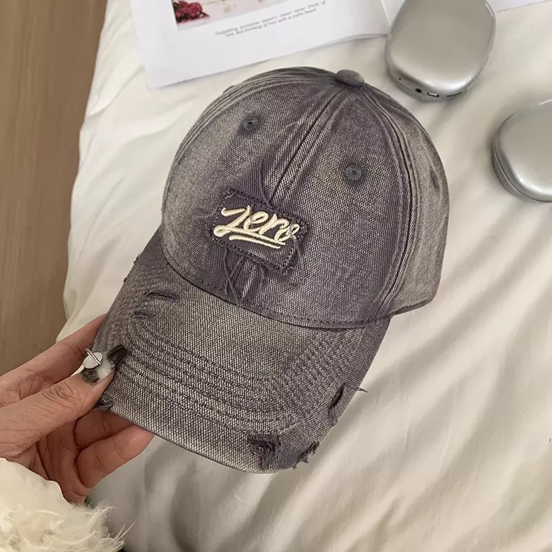 Distressed Washed Cotton Baseball Cap, image 3