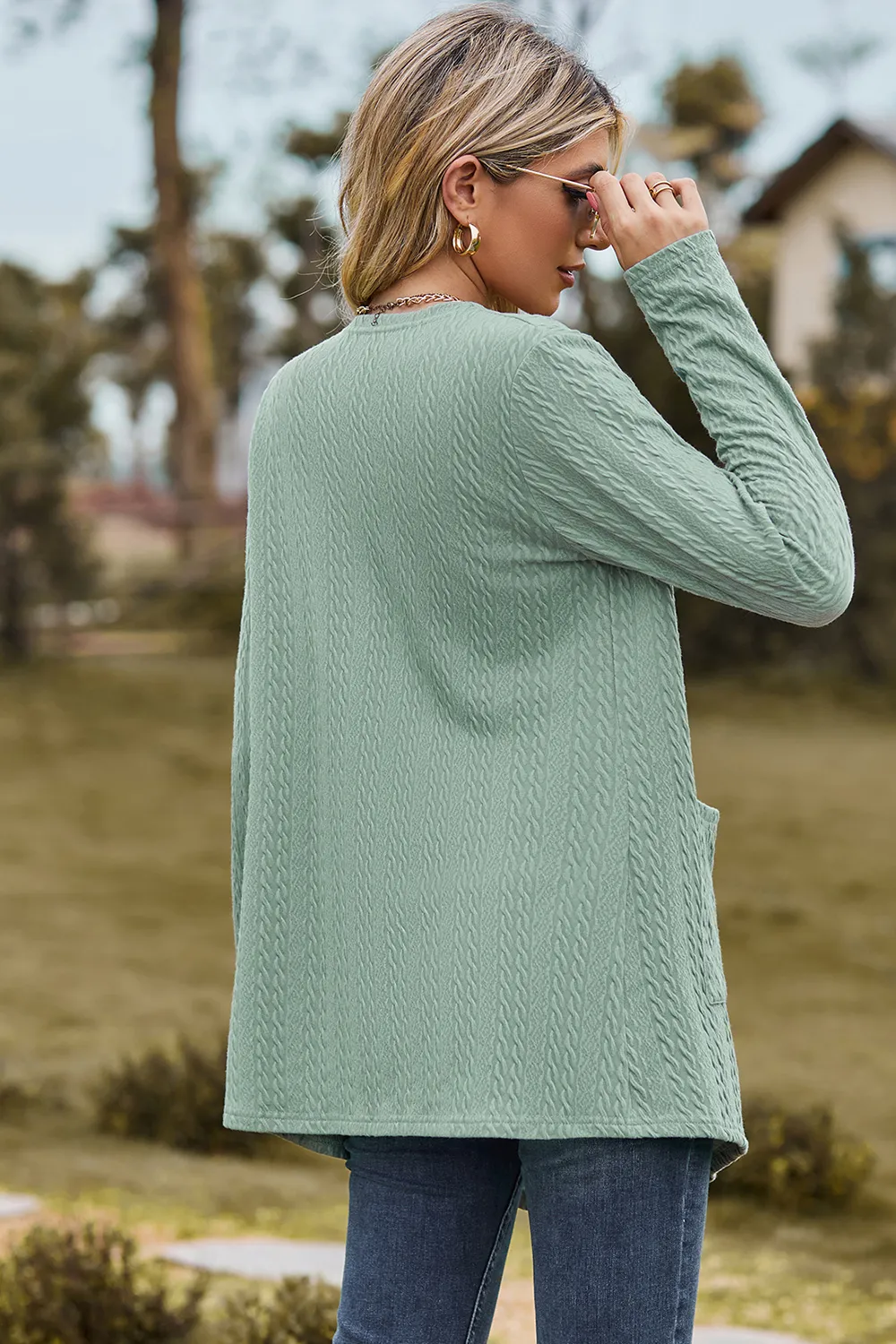 Open Front Long Sleeve Cardigan, image 9