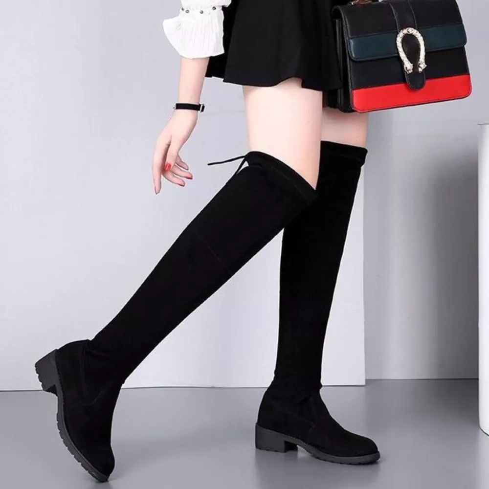 Over-the-Knee Block Heels Boots, image 2