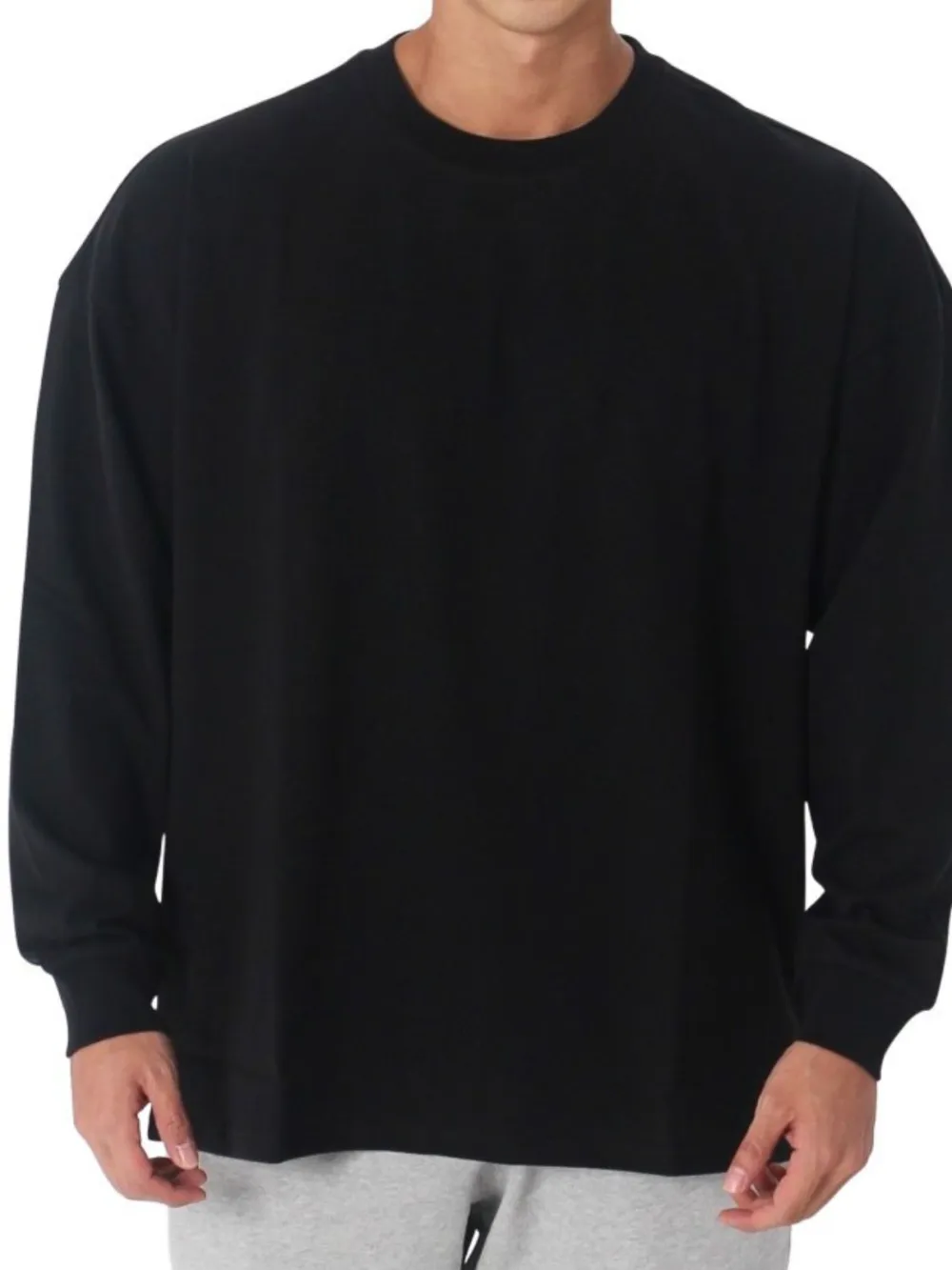 Men's Plus Size Round Neck Long Sleeve T-Shirt