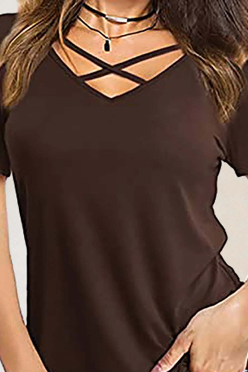 Crisscross Short Sleeve T-Shirt, image 6