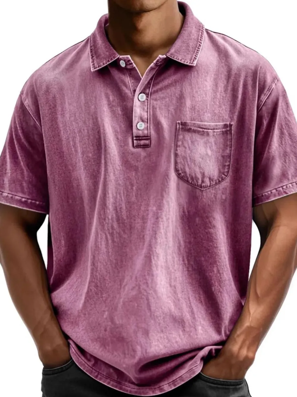 Men's Full Size Collared Neck Short Sleeve Polo Plus Size, image 8