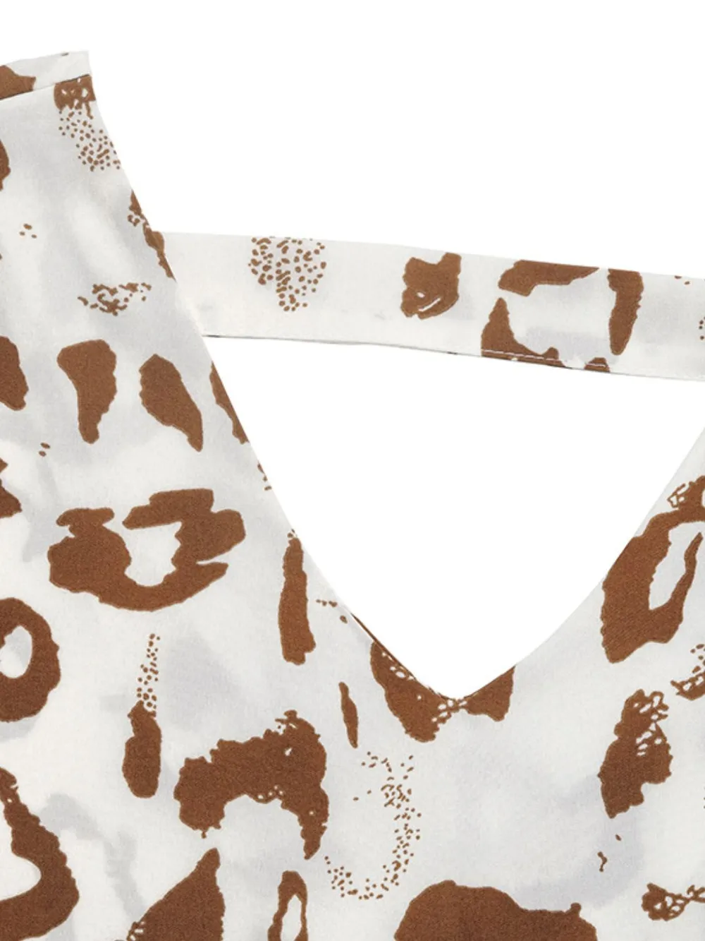 Leopard V-Neck Half Sleeve Blouse, image 4