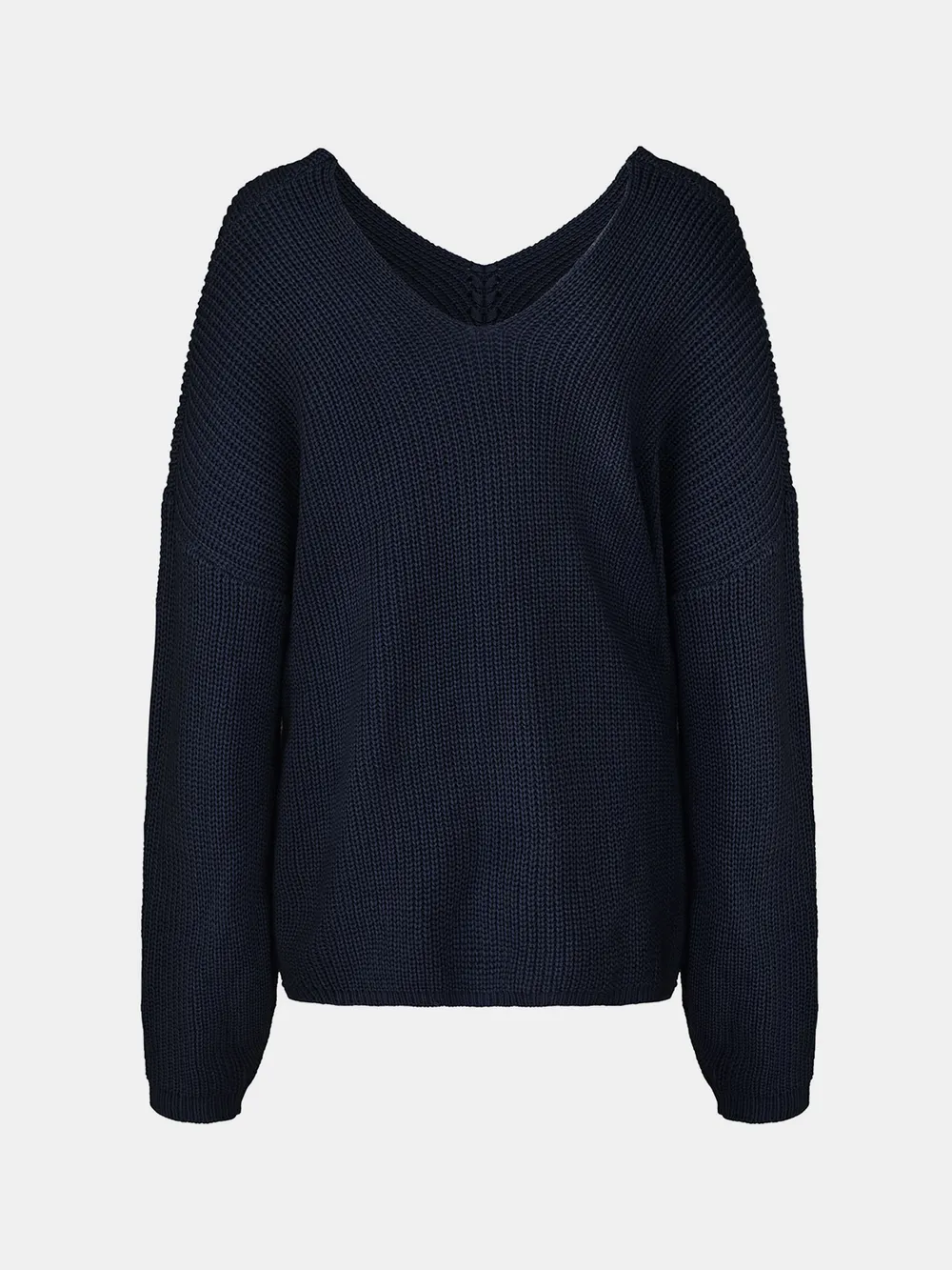 Full Size Lace Up V-Neck Long Sleeve Sweater, image 15