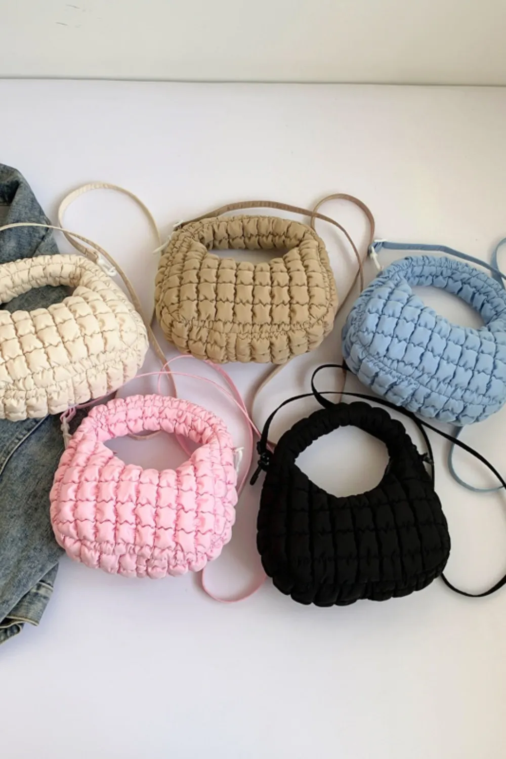 Quilted Puffy Removable Strap Crossbody Bag, image 23
