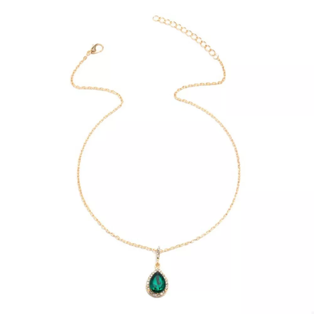 18K Gold-Plated Teardrop Pendant Necklace, image 7