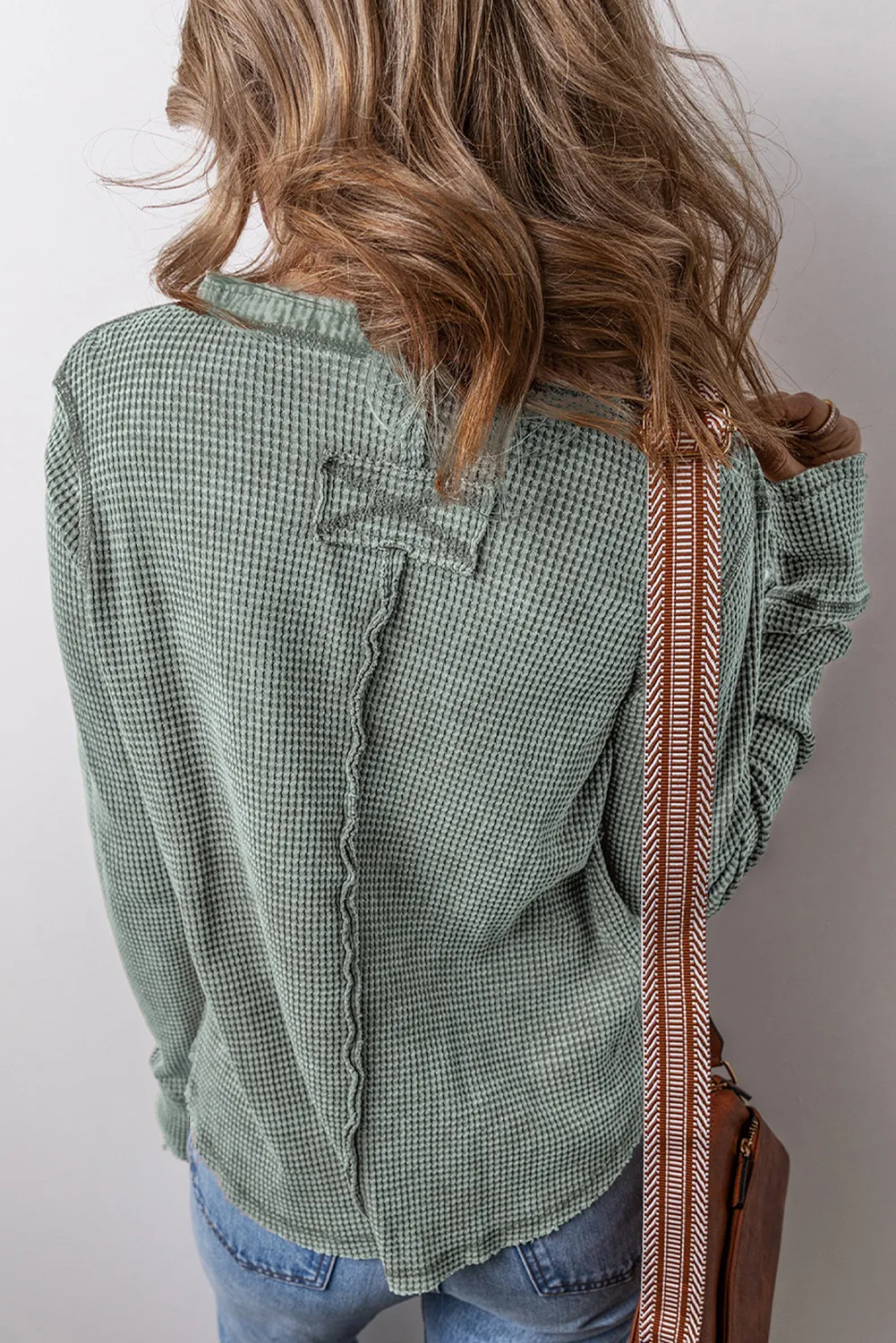 Notched Long Sleeve Top, image 3