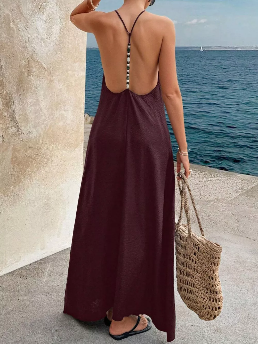 V-Neck Maxi Cami Dress, image 16