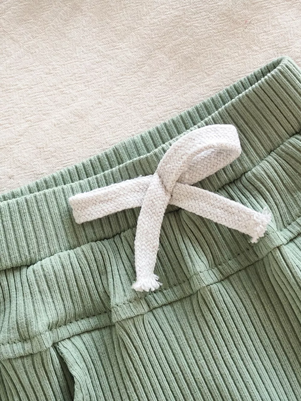 Children's Ribbed Knit Polo Bodysuit & Shorts Set, image 7