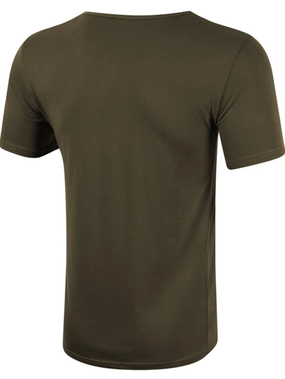 Men's Casual Henley Pocket T-Shirt, image 2