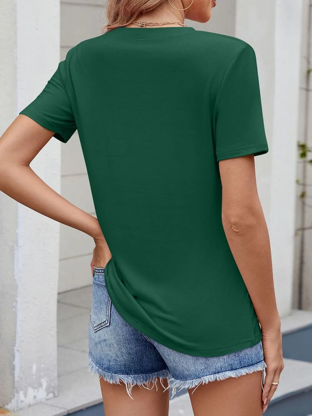 Round Neck Short Sleeve T-Shirt, image 25