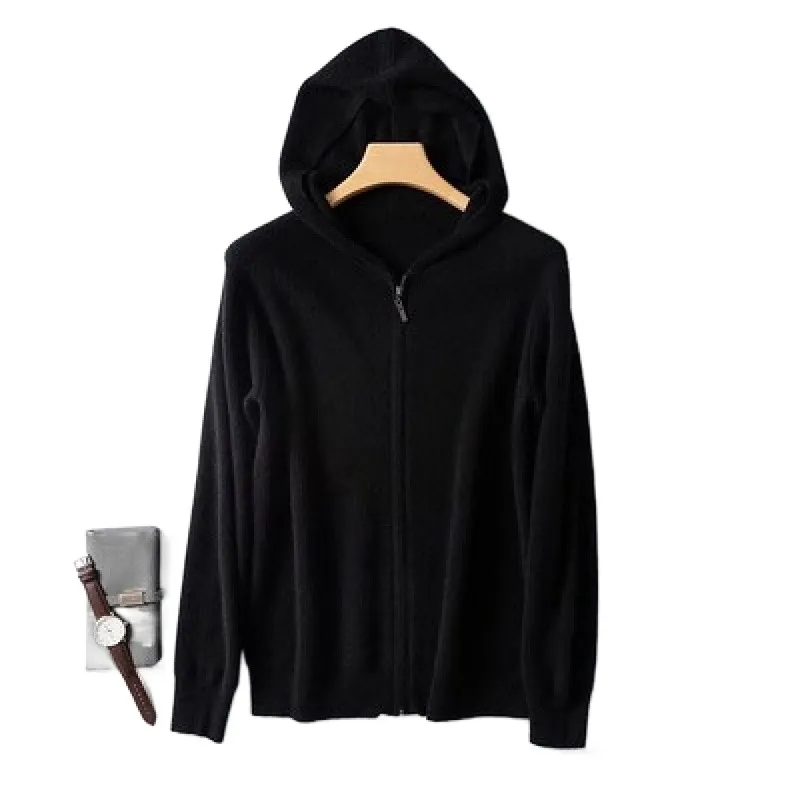 Men's Plus Size Zip Up Long Sleeve Hooded Cardigan, image 6