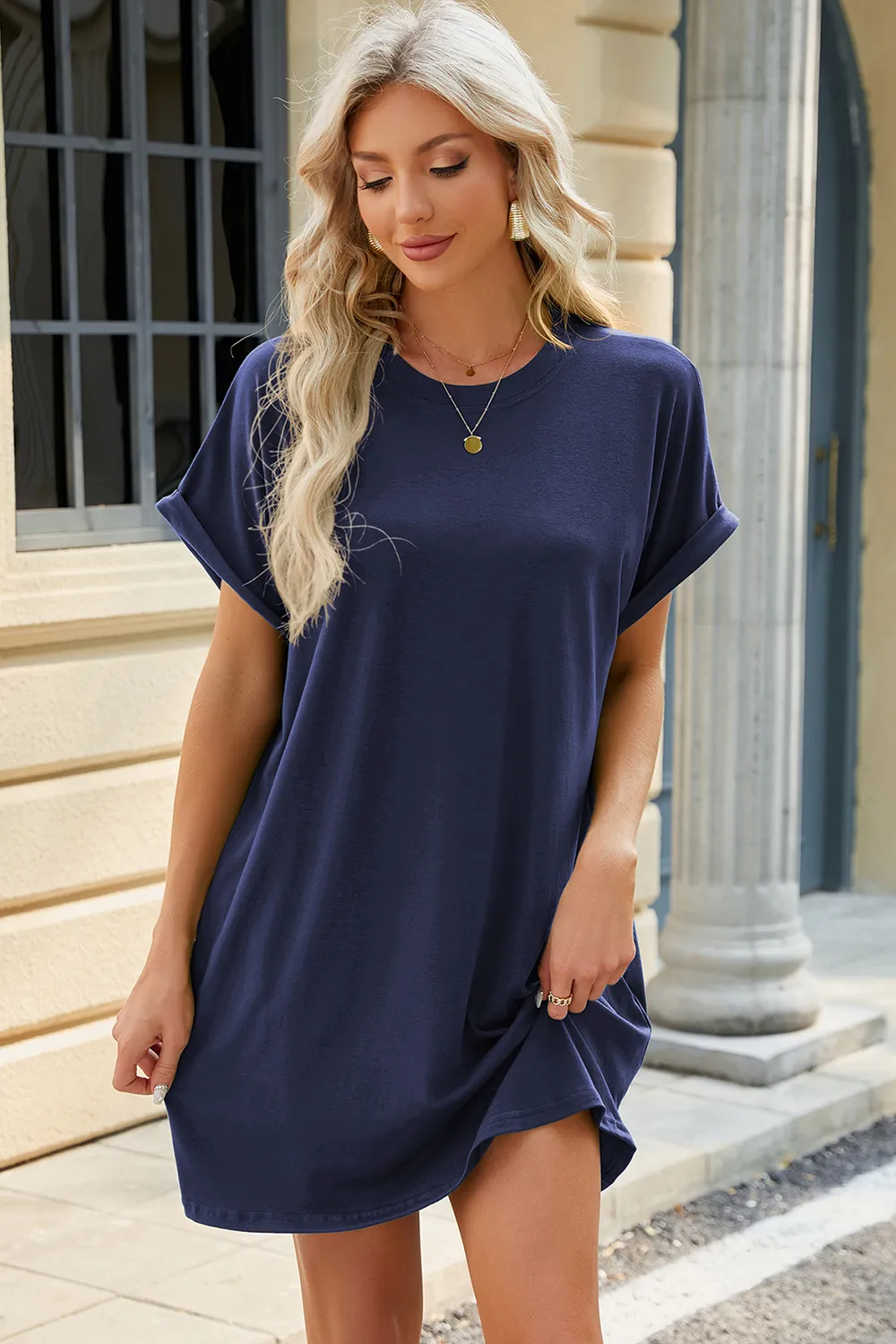 Short Sleeve Mini Dress with Pockets, image 29