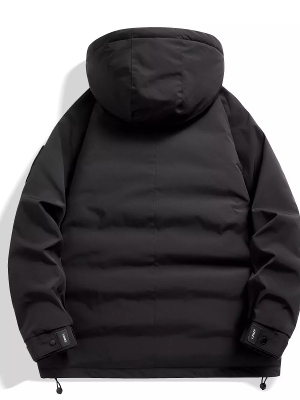 Men's Plus Size Hooded Snap Down Jacket, image 8