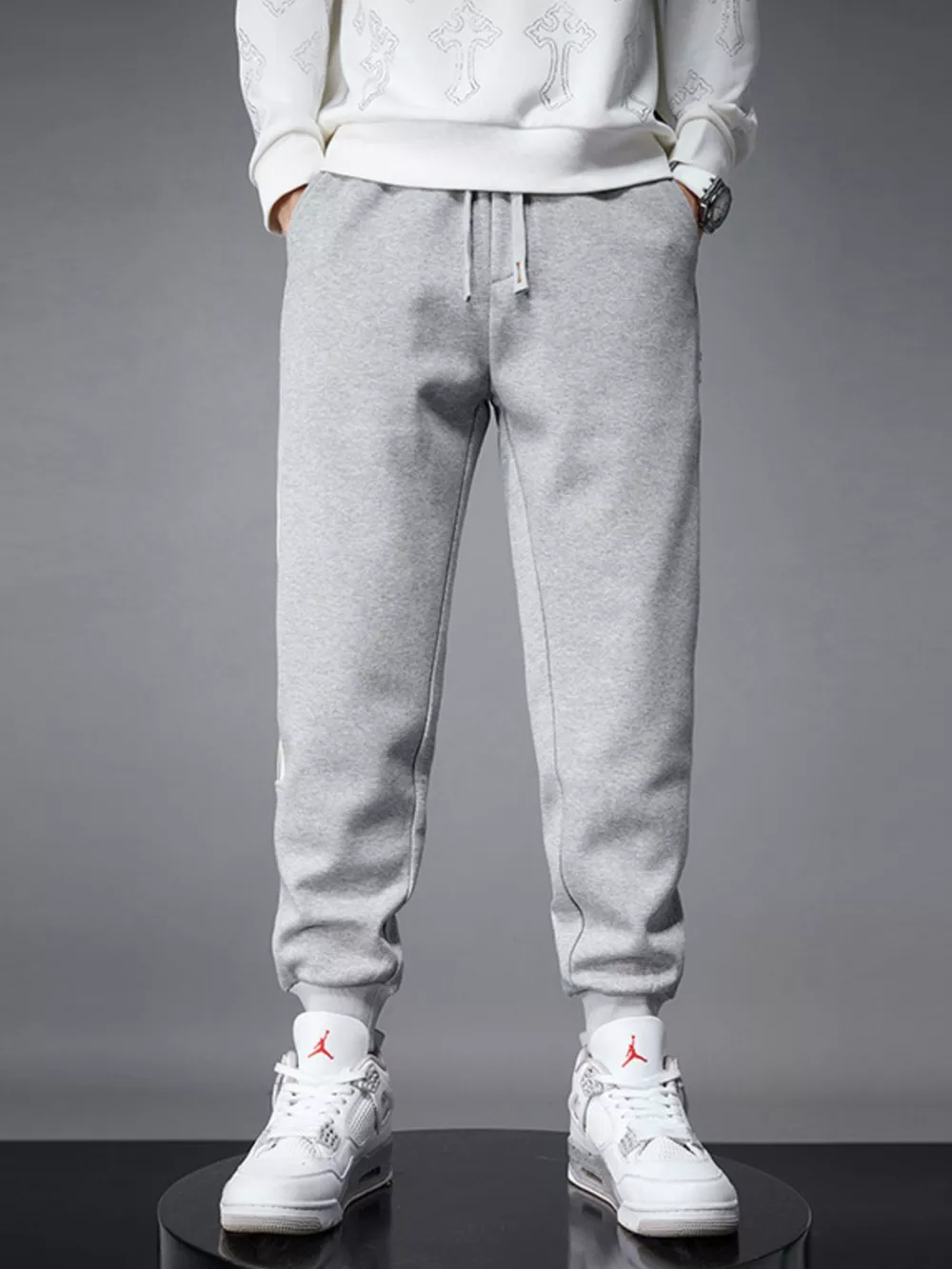 Men's Side Striped Drawstring Joggers, image 5