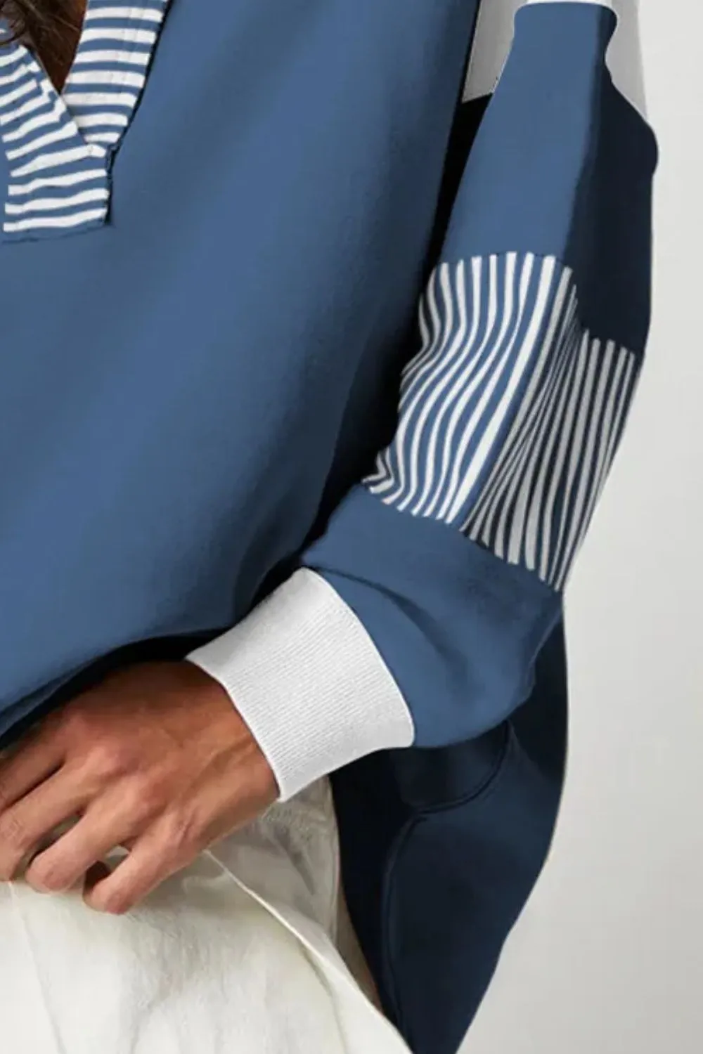 Collared Neck Long Sleeve Sweatshirt, image 10