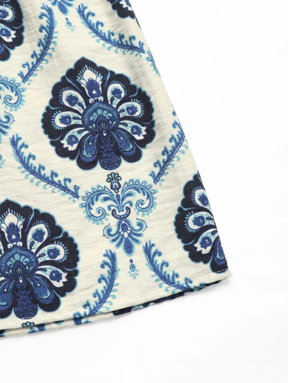 Printed V-Neck Cap Sleeve Dress, image 9