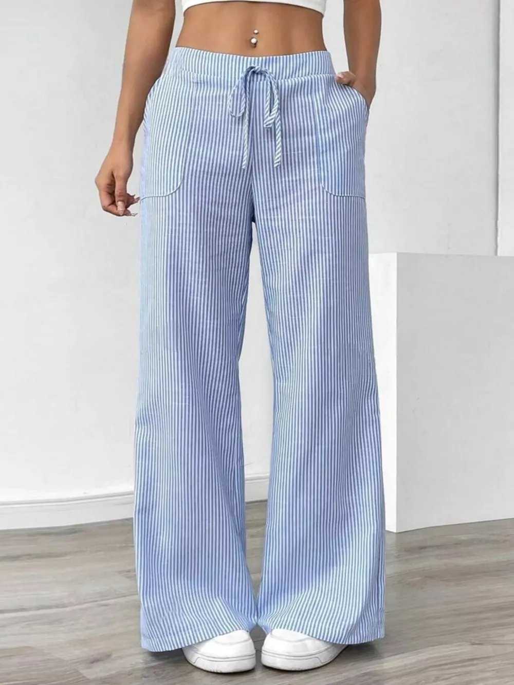 Striped Wide Leg Pants, image 9