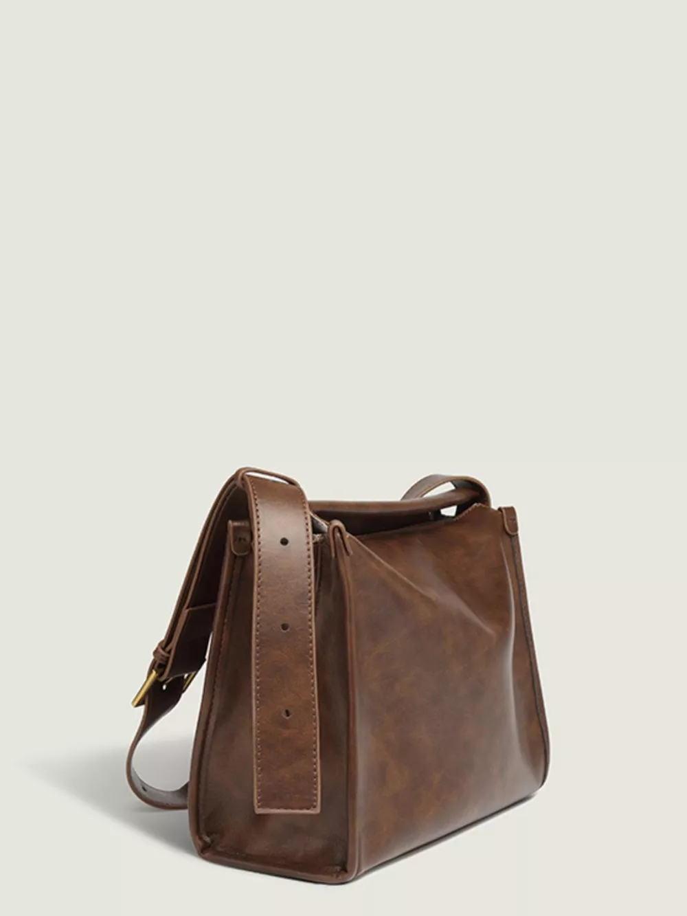 Vintage Style Leather Shoulder Bag, image 2
