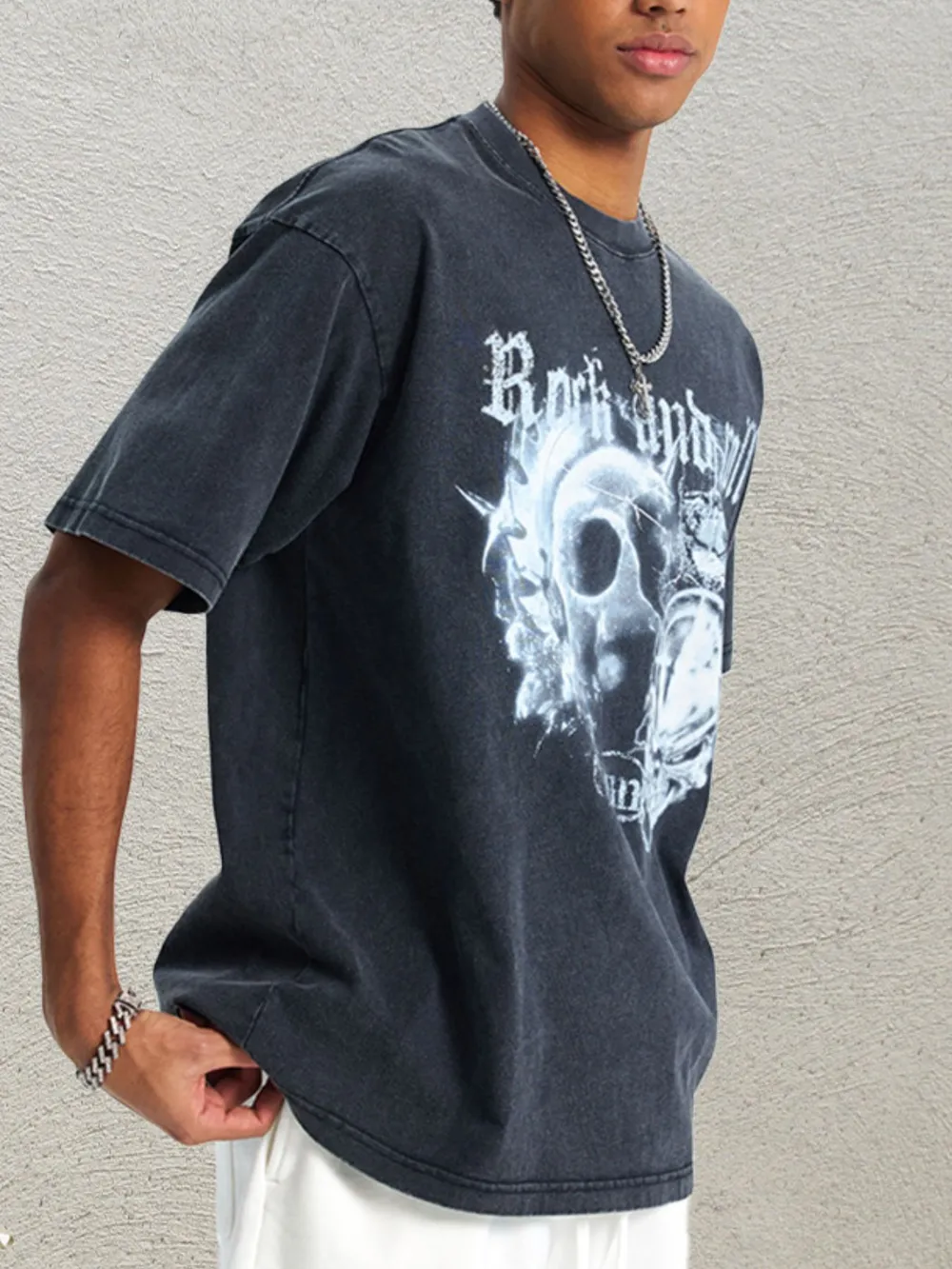 Men's Graphic Round Neck Short Sleeve T-Shirt, image 3