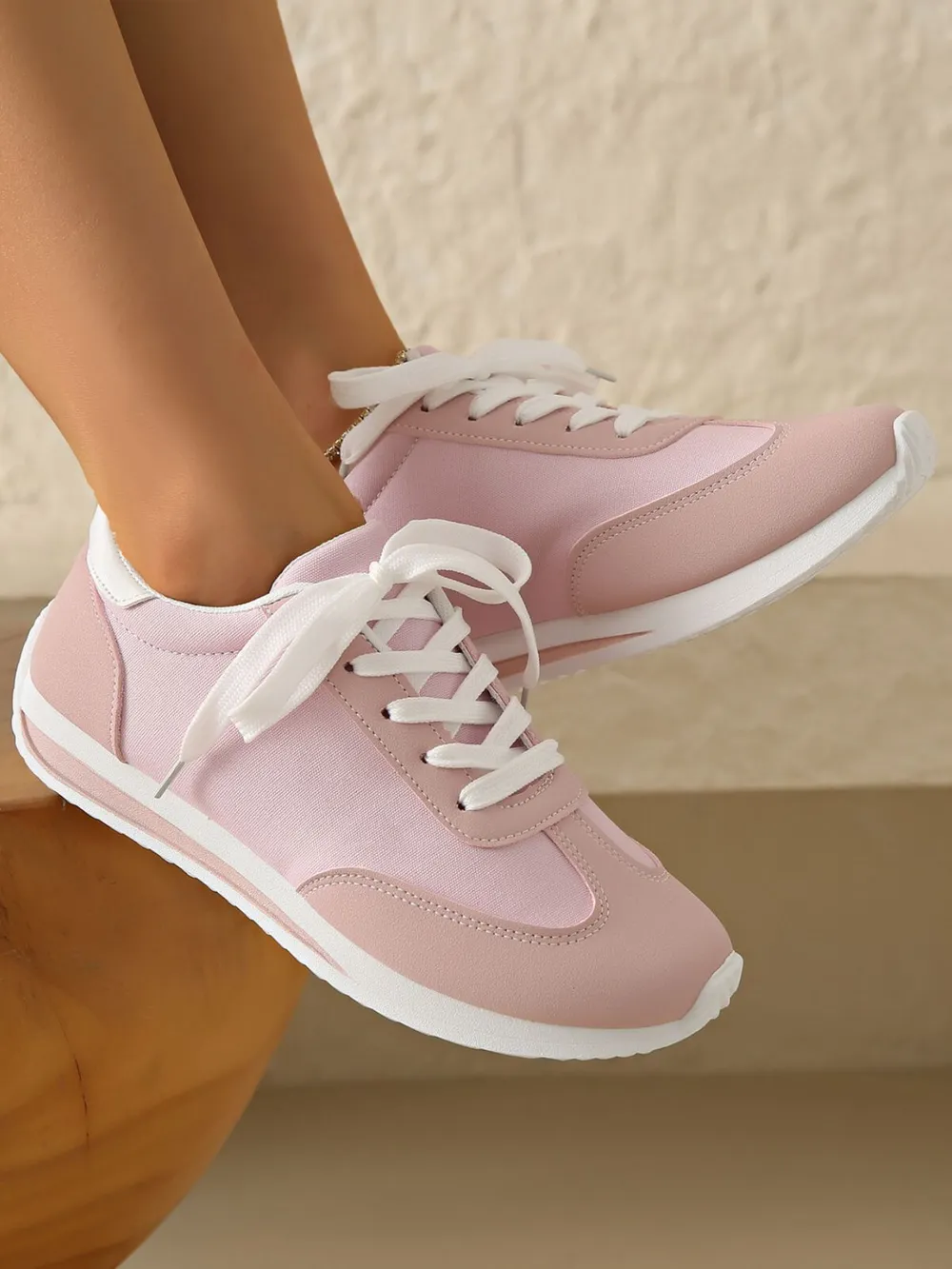 Round Toe Lace Up Sneakers, image 3
