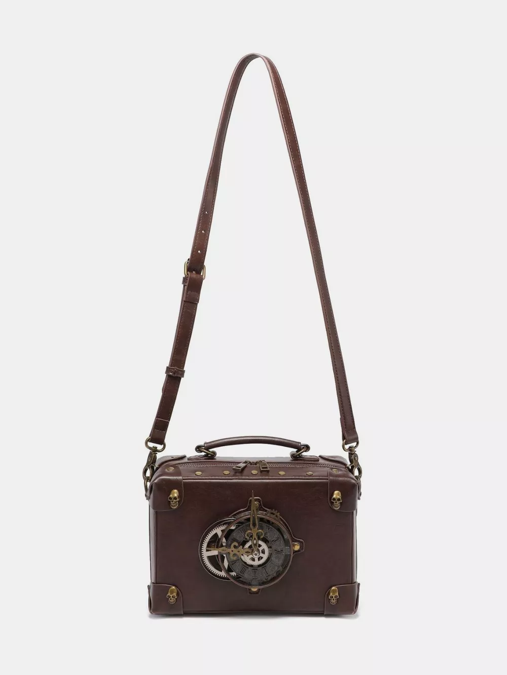 Steampunk Clockwork Design Crossbody Bag, image 9