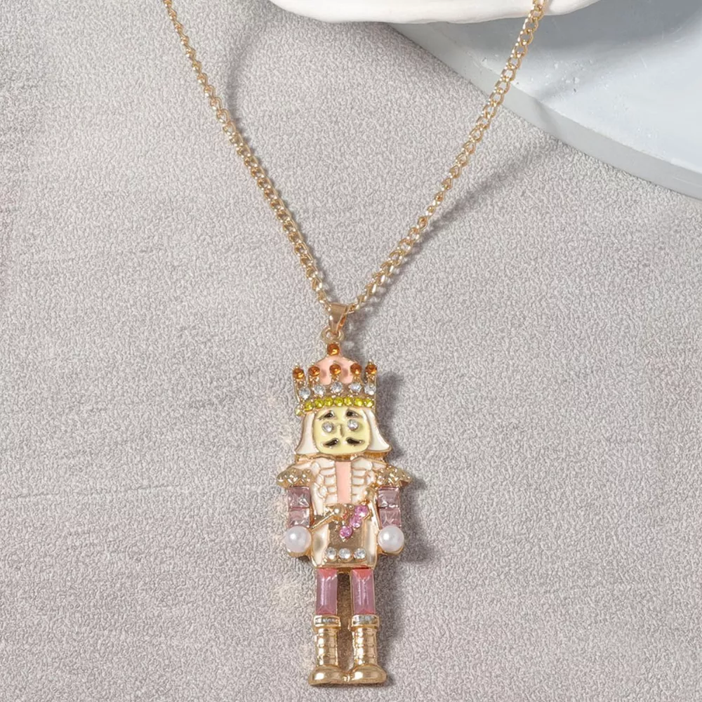 18K Gold-Plated Nutcracker Pendant Necklace, image 5