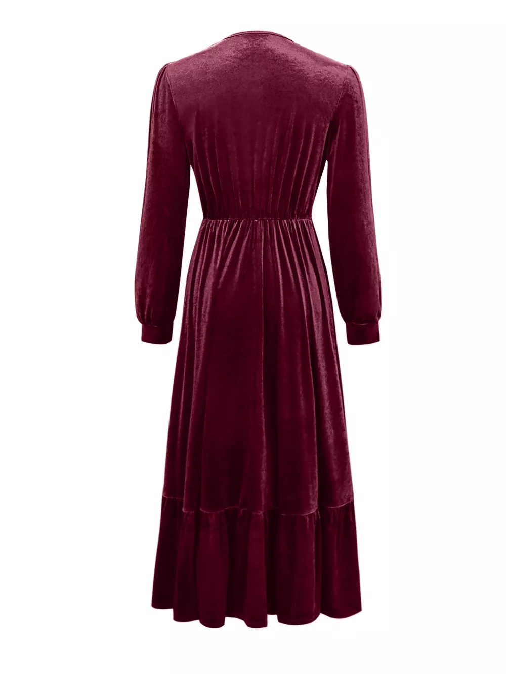 Ruffled Hem Long Sleeve Dress, image 11