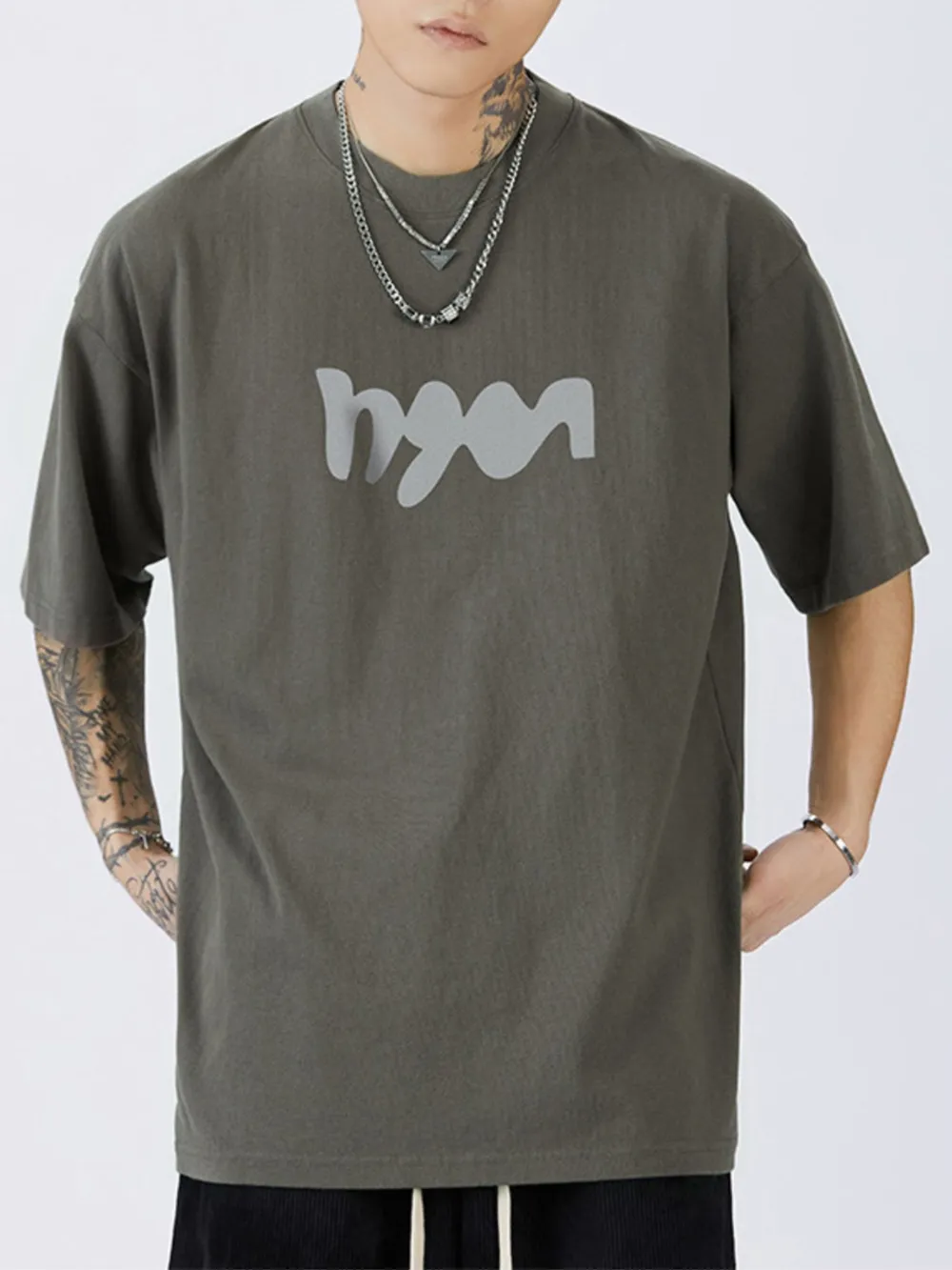 Men's Full Size Round Neck Letter Graphic T-Shirt Plus Size, image 11