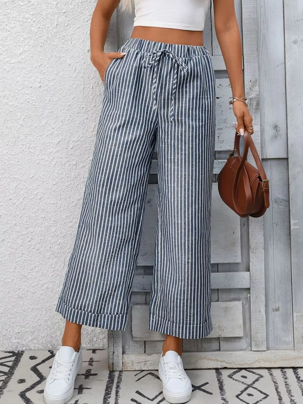 Striped Wide Leg Pants, image 9