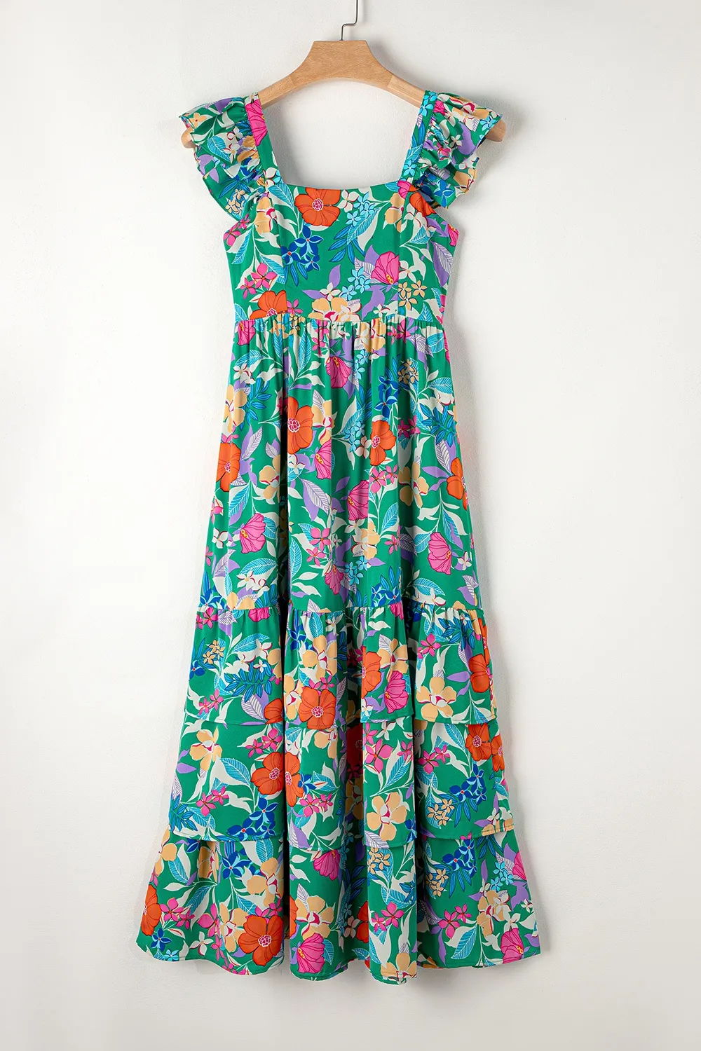 Tiered Ruffled Printed Sleeveless Dress, image 8