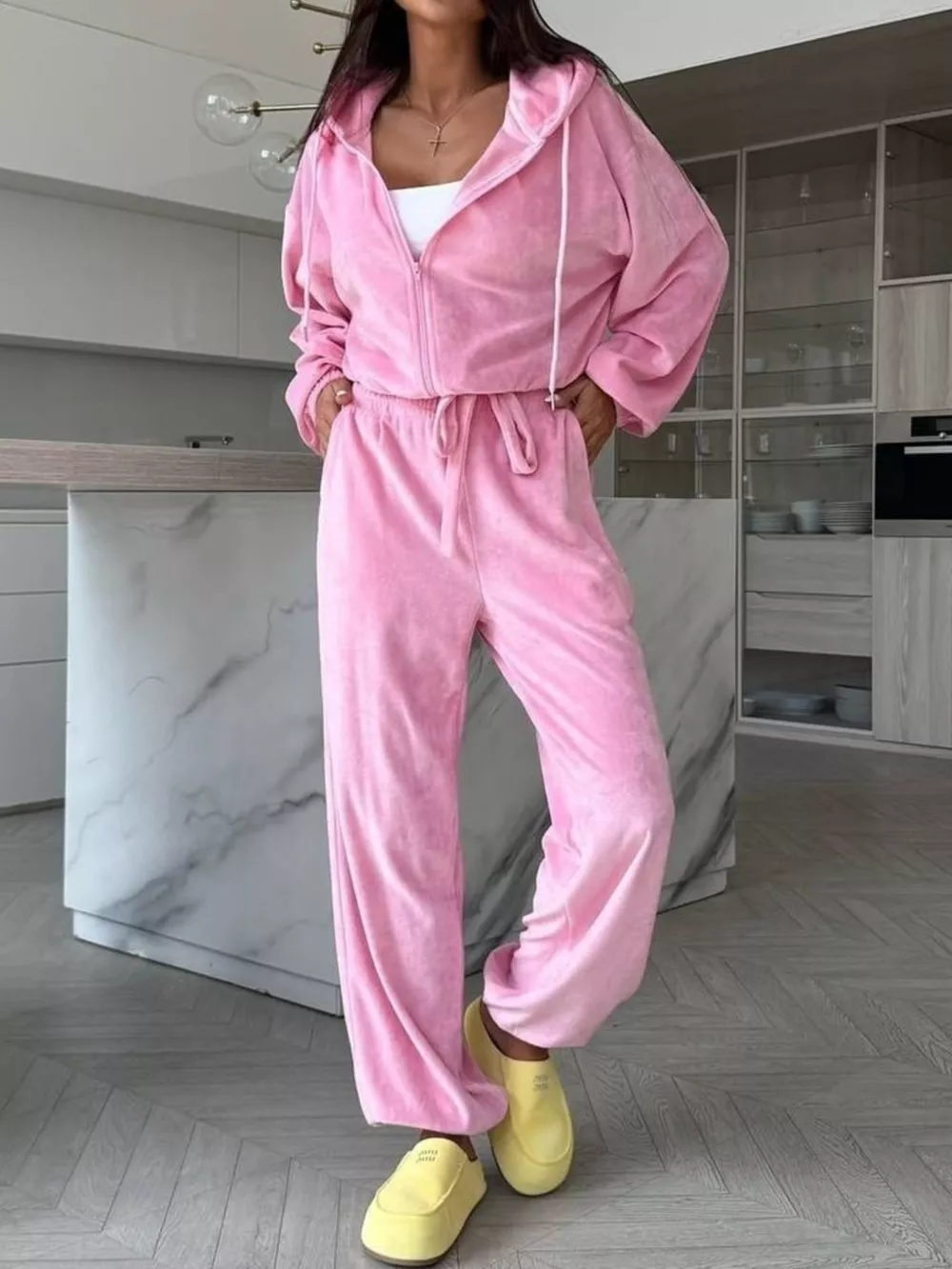 Zip-Up Hoodie and Joggers Set, image 13