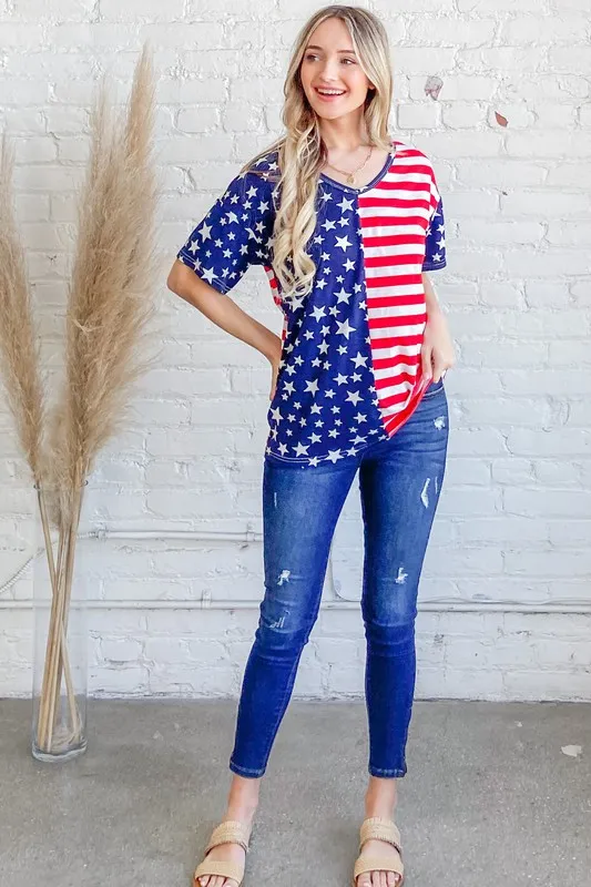 American Flag Short Sleeve Top, image 2