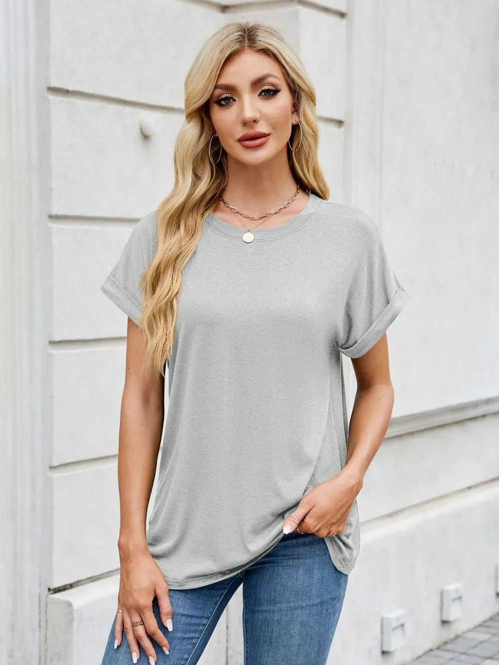 Round Neck Short Sleeve T-Shirt, image 21