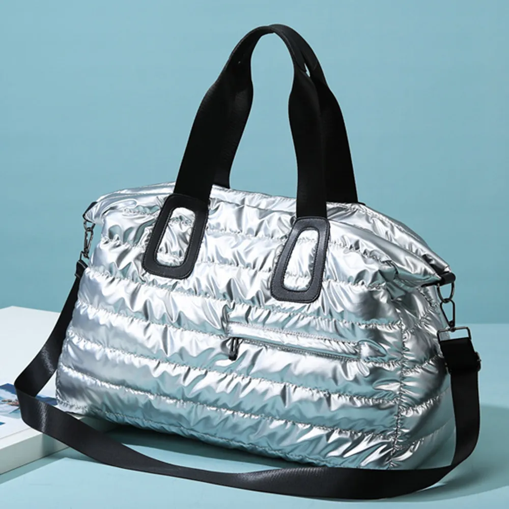 Quilted Nylon Oversize Travel Bag, image 8