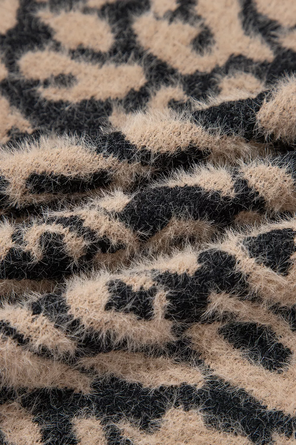 Leopard Print Knit Sleeveless Regular Wash Sweater Vest, image 8