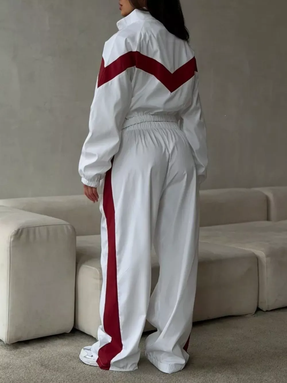 Color Block Zip Up Outerwear and Pants Set, image 17