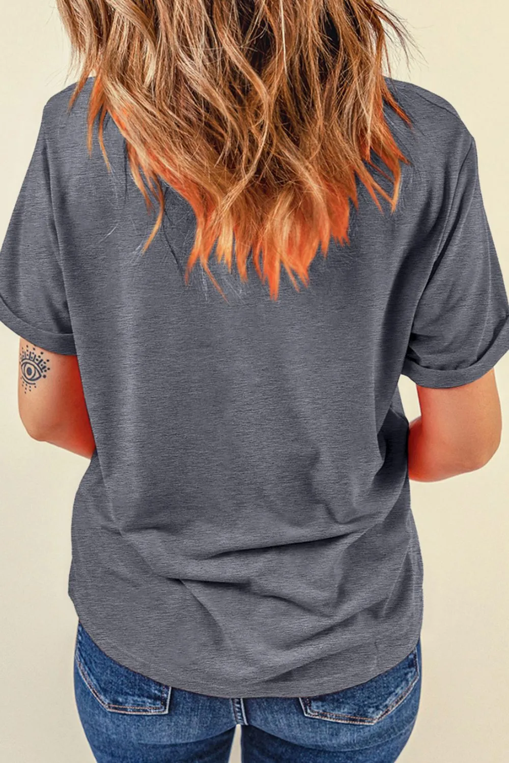 Bunny Ear Bow Graphic Short Sleeve T-Shirt, image 2