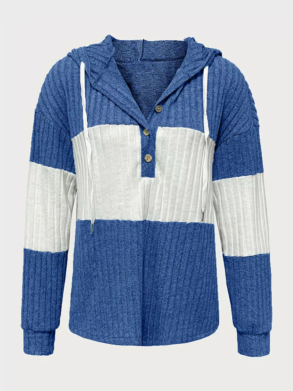 Color Block Drawstring Long Sleeve Hoodie, image 12