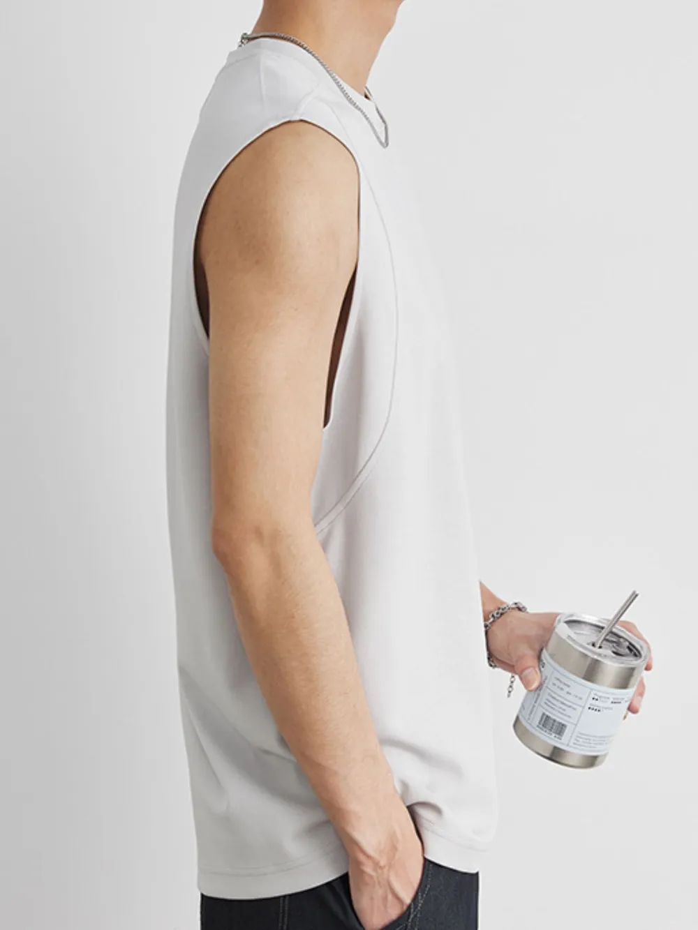 Men's Full Size Round Neck Tank Plus Size, image 4