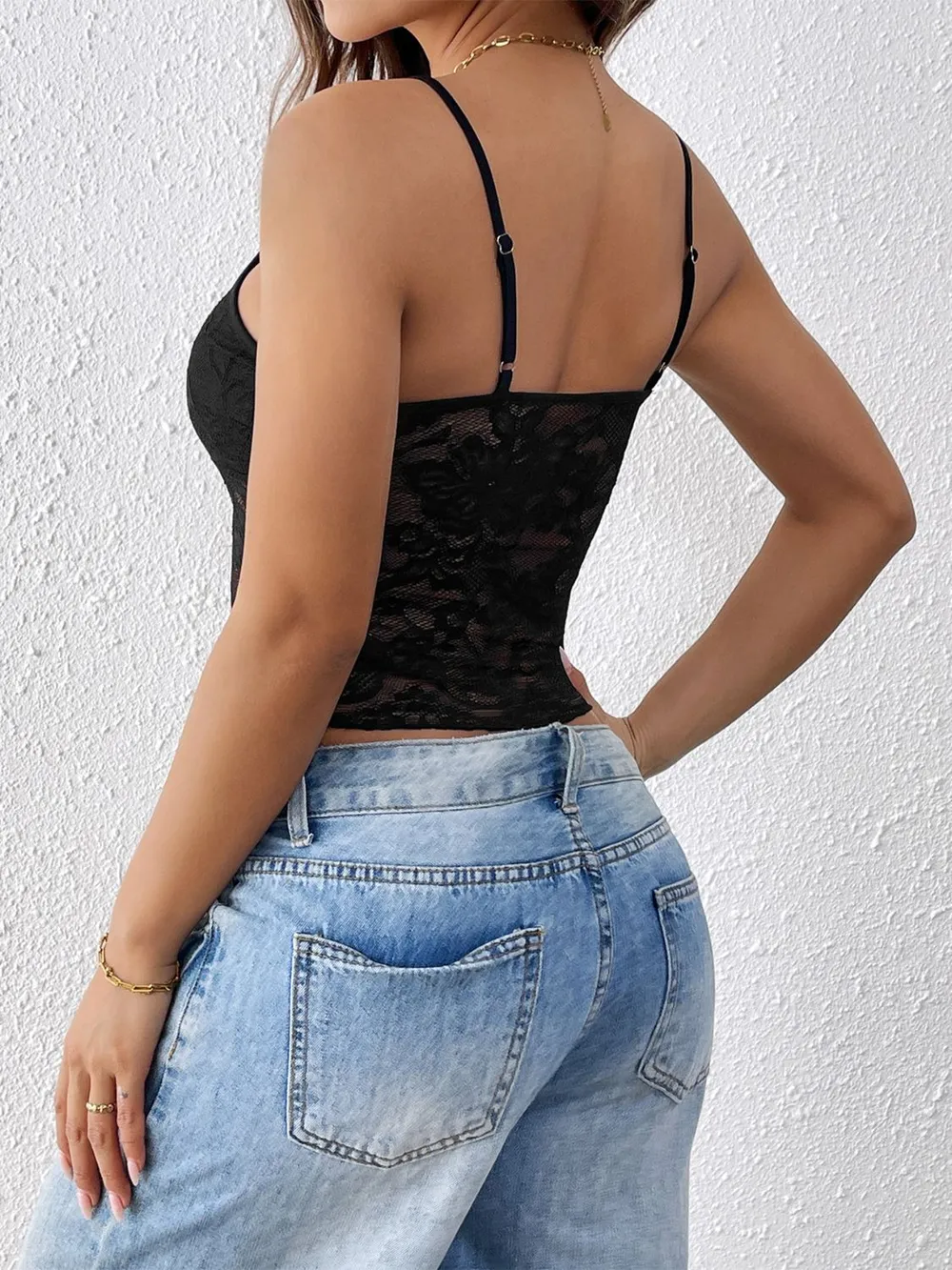 Lace Scoop Neck Cami, image 6