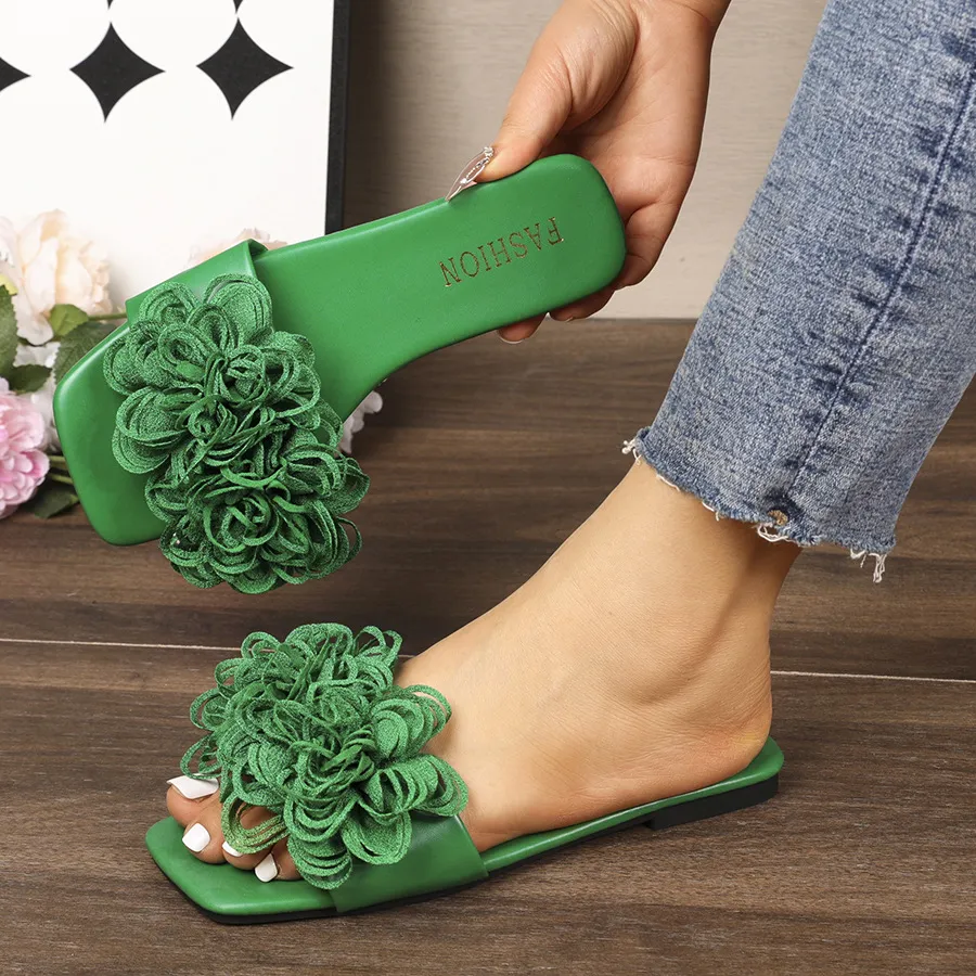 Floral Embellished Flat Sandals, image 10