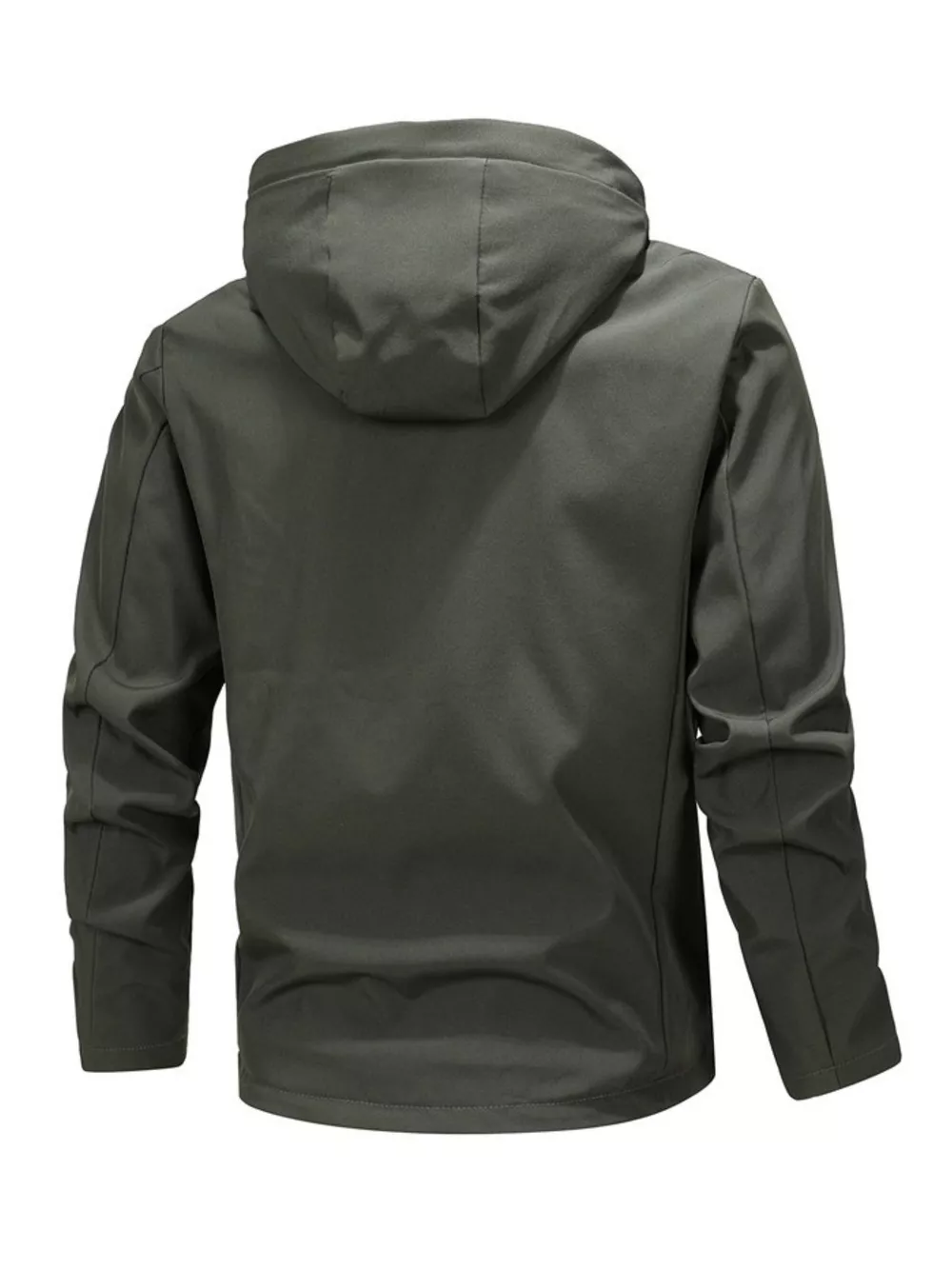 Men's Plus Size Casual Hooded Windproof Jacket, image 4