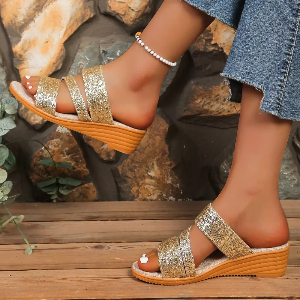 Round Toe Wedge Sandals, image 11