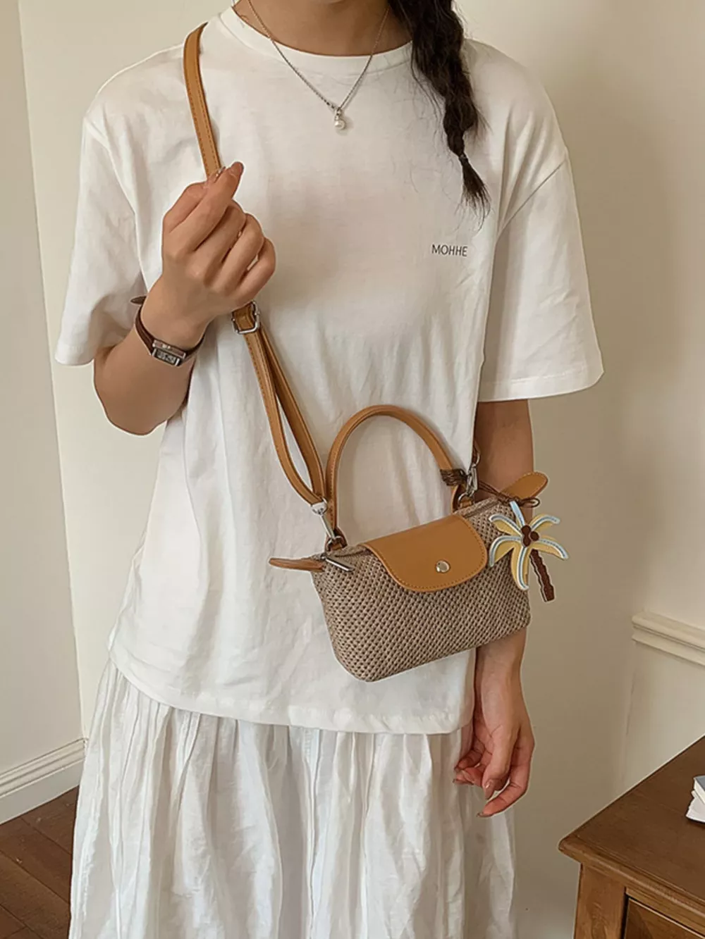 Woven Texture Crossbody Bag, image 4