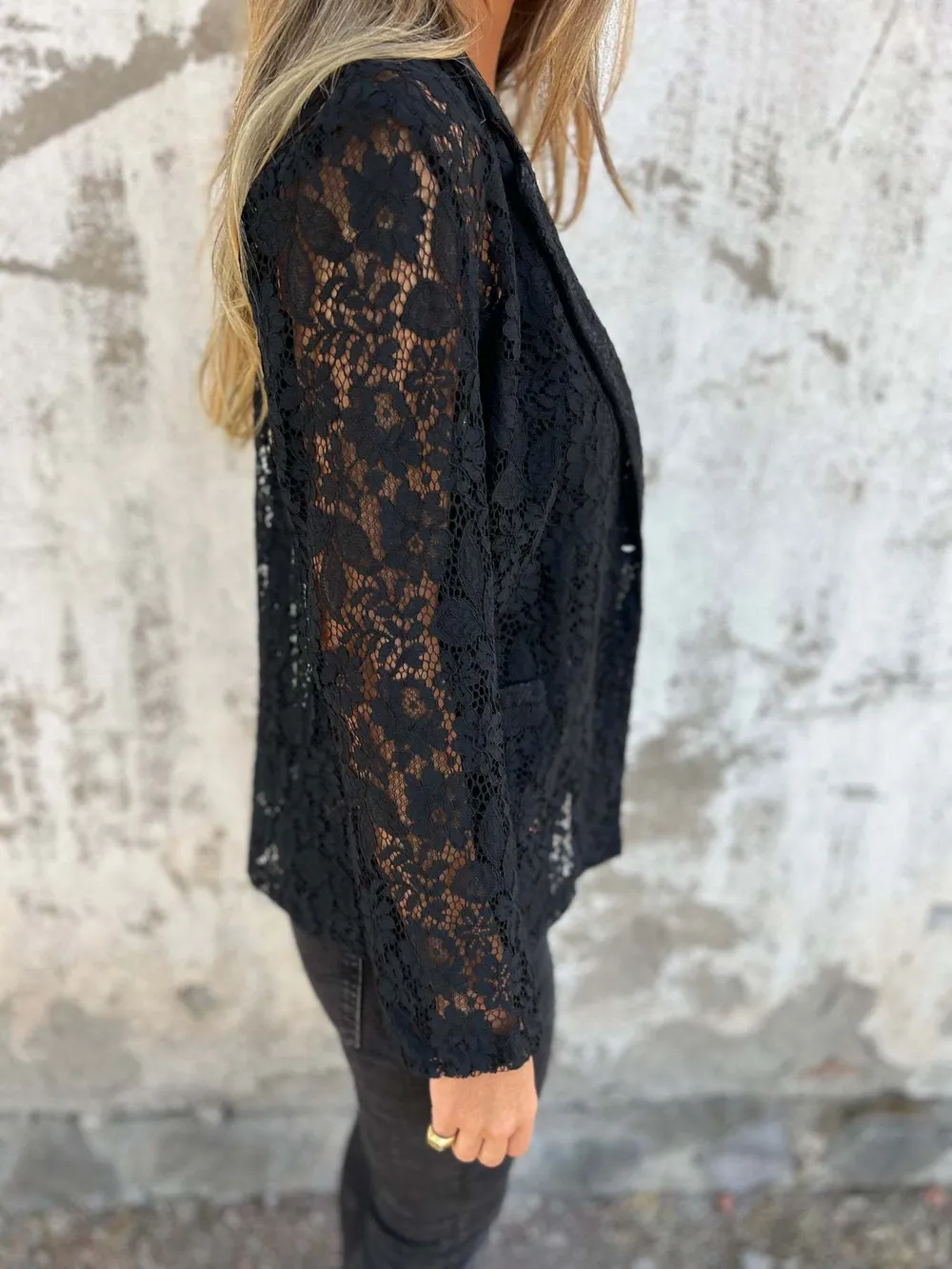Full Size Lace Open-Front Blazer Plus Size, image 8